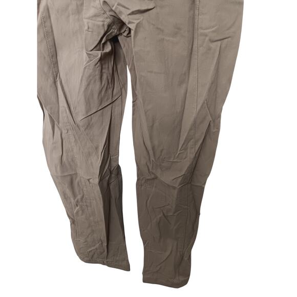 New Easel Women’s Utility Button Down Belted Jumpsuit 100% Cotton Tan Large - Picture 12 of 16